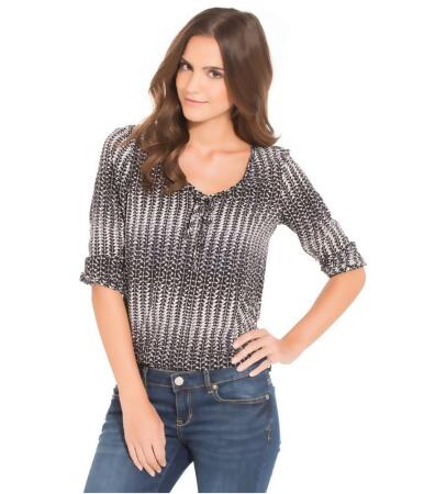 Aeropostale Womens Geo Peasant Blouse - XS