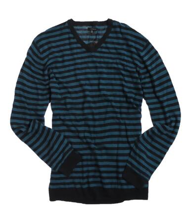 Sons Of Intrigue Mens V-Neck Stripe Knit Sweater - XL
