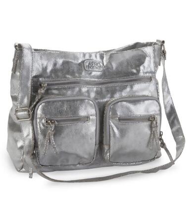 Aeropostale Womens Metallic Crossbody Shoulder Handbag Purse - Extra Small (16 in. & Under)