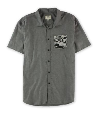 Ecko Unltd. Mens Woven Camo Pocket Button Up Shirt - L