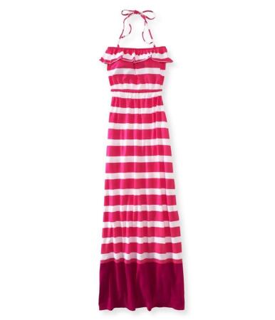 Aeropostale Womens Stripe Convertible Strapless Maxi Dress - XS