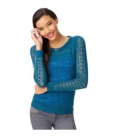 Aeropostale Womens Sheer Cable Knit Sweater - S