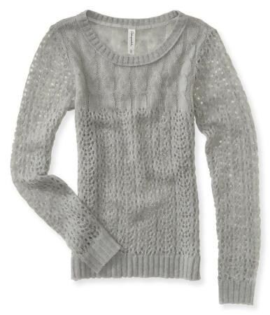 Aeropostale Womens Sheer Cable Knit Sweater - M