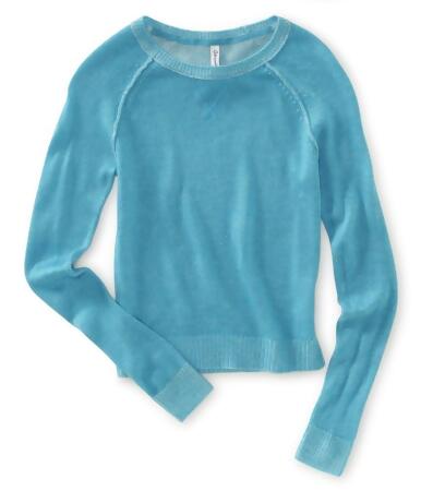 Aeropostale Womens Ls Raglan Crew Knit Sweater - L