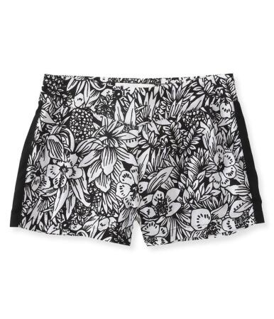 Aeropostale Womens Black And White Floral Casual Mini Shorts - M