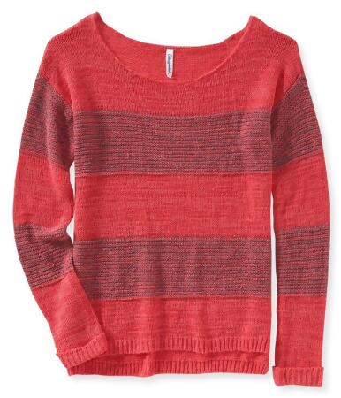 Aeropostale Womens Rugby Stripe Knit Sweater - L