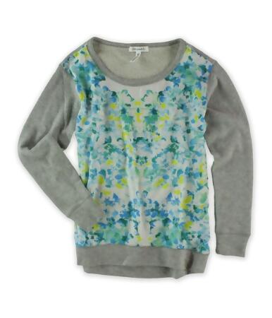 Aeropostale Womens Floral Silk Front Embellished T-Shirt - L