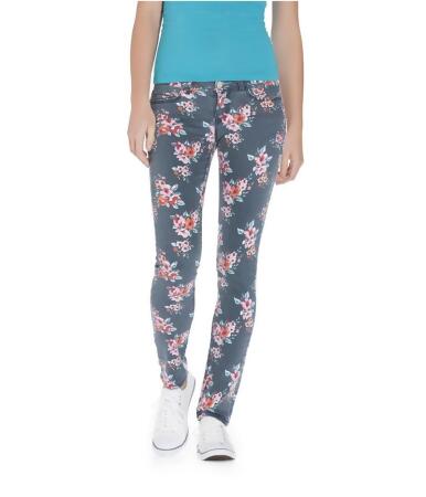 Aeropostale Womens Ashley Ultra Floral Pattern Skinny Fit Jeans - 11/12