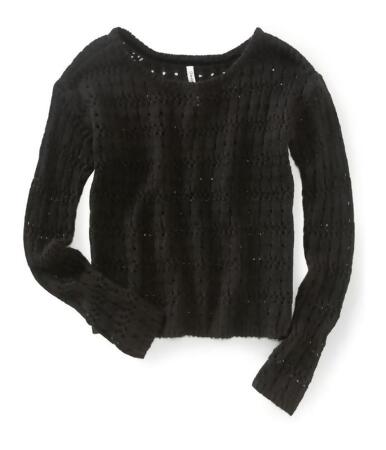 Aeropostale Womens Sheer Cropped Knit Sweater - S