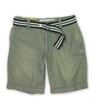 Aeropostale Mens Railroad Stripe Belted Casual Chino Shorts - 27