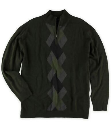 Alfani Mens Argyle 1/4 Zip Knit Sweater - Big 2X