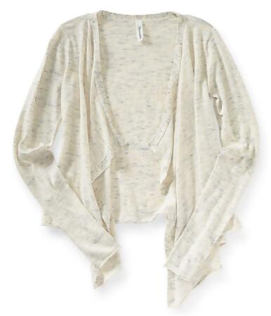 Aeropostale Womens Heathered Drape Cardigan Sweater - L