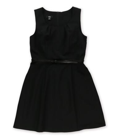 Agb Womens Belted A-Line Dress - 8