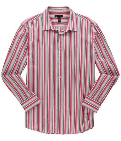 I-n-c Mens Multi Stripe Button Up Shirt - M