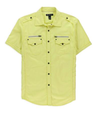 I-n-c Mens Quad Pocket Button Up Shirt - M