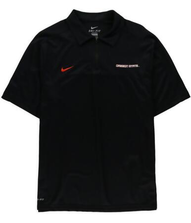 Nike Mens Oregon State Quarter Zip Rugby Polo Shirt - S