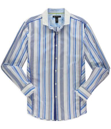 I-n-c Mens Variegated Button Up Shirt - S