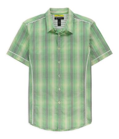 I-n-c Mens Check Slim Fit Button Up Shirt - M