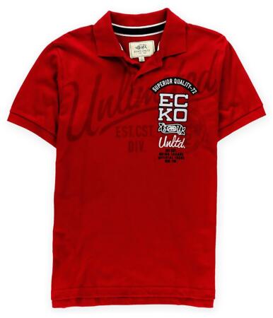 Ecko Unltd. Mens Unlimited Numeral Block Rugby Polo Shirt - XS