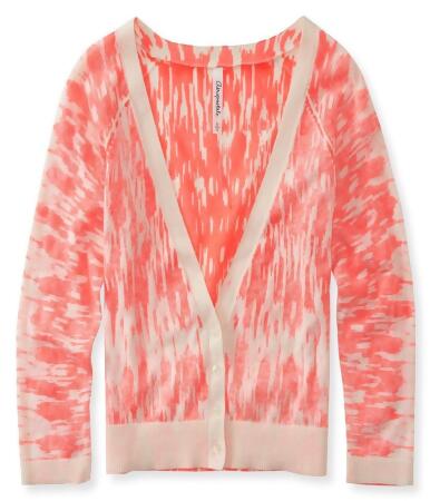 Aeropostale Womens Ikat Reverse Crop Cardigan Sweater - XL