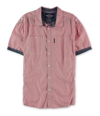 Ecko Unltd. Mens Stripe Woven Ss Button Up Shirt - XS