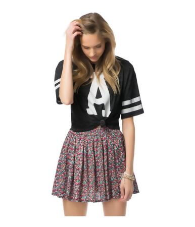 Aeropostale Womens Floral Skater Pleated Skirt - M