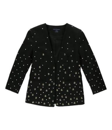 French Connection Womens Studded Open Front Blazer Jacket - 0