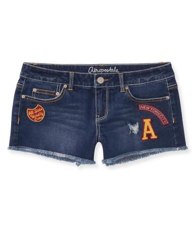 Aeropostale Womens Embroidered Shorty Casual Denim Shorts - 0
