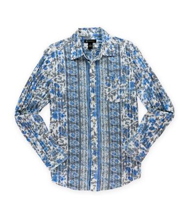 I-n-c Mens Floral Button Up Shirt - L