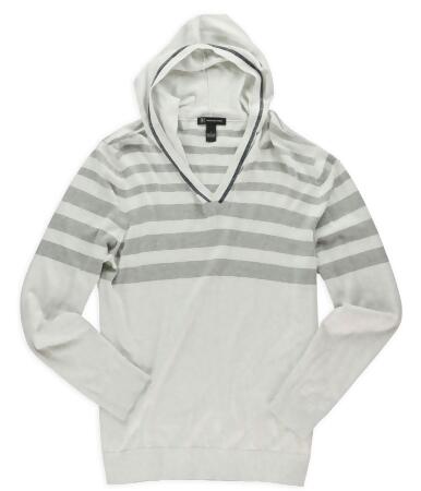 I-n-c Mens Striped Hooded Sweater - L