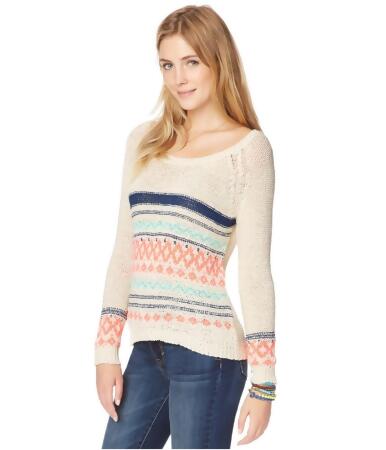 Aeropostale Womens Fair Isle Knit Pullover Sweater - XL