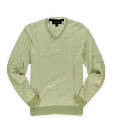 Tasso Elba Mens Knit V Neck Pullover Sweater - L