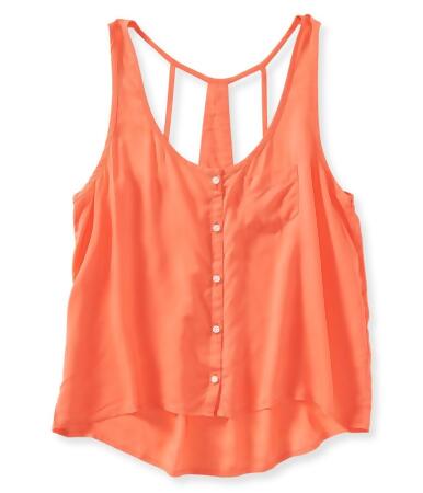 Aeropostale Womens Pocket Woven Tank Top - L