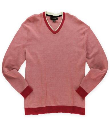 Tasso Elba Mens Two Tone Knit Pullover Sweater - M