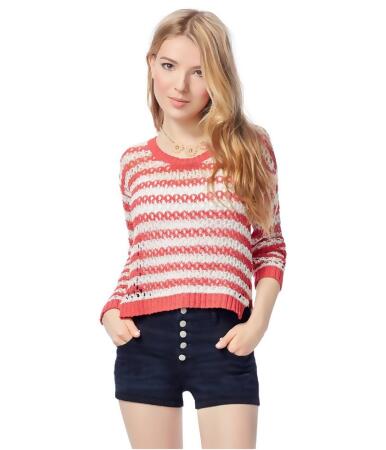 Aeropostale Womens Crochet Knit Sweater - XL