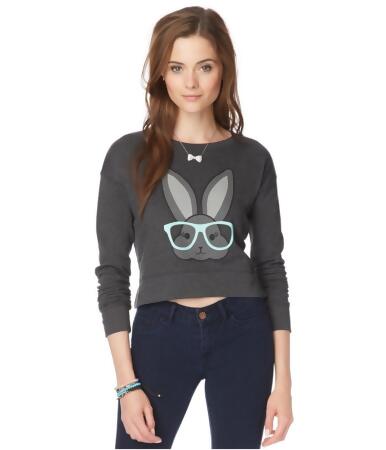 Aeropostale Womens Bunny Crop Sweatshirt - L