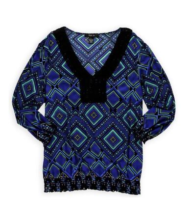 Style Co. Womens Geometric Tunic Blouse - L