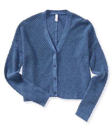 Aeropostale Womens Diamond Honeycomb Cardigan Sweater - S