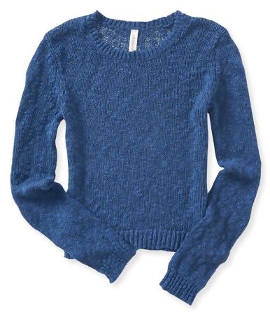 Aeropostale Womens Sheer Cropped Pullover Sweater - M