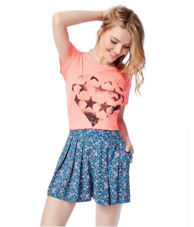 Aeropostale Womens Flowergarden Pleated Skirt - XL