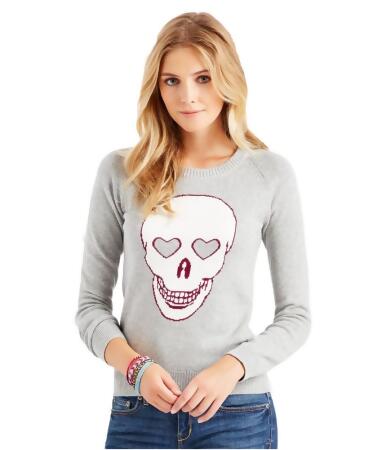 Aeropostale Womens Heart Skull Knit Sweater - XS