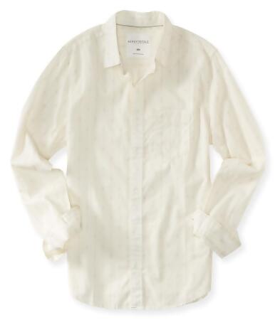 Aeropostale Mens Retro Striped Button Up Shirt - M