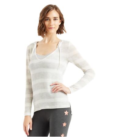 Aeropostale Womens Striped Hooded Sweater - L