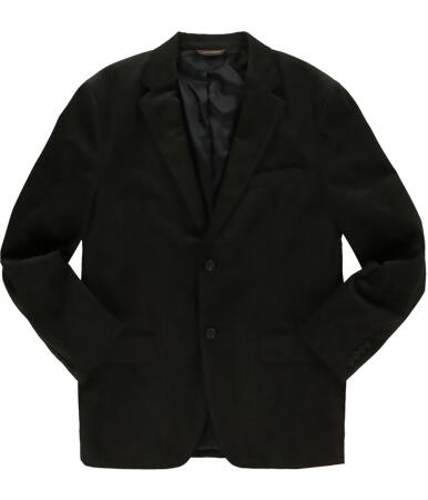Tasso Elba Mens Microchecked Two Button Blazer Jacket - M