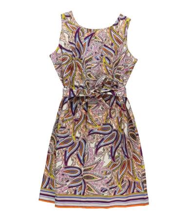 Elementz Womens Paisley Belted Tank Dress - L