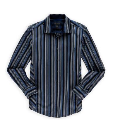 I-n-c Mens Multi Stripe Button Up Dress Shirt - S