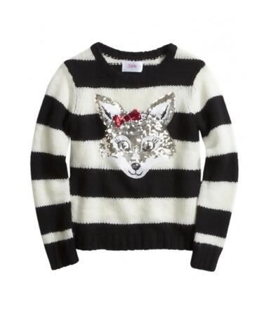 Justice Girls Striped Critter Knit Sweater - 18 1/2
