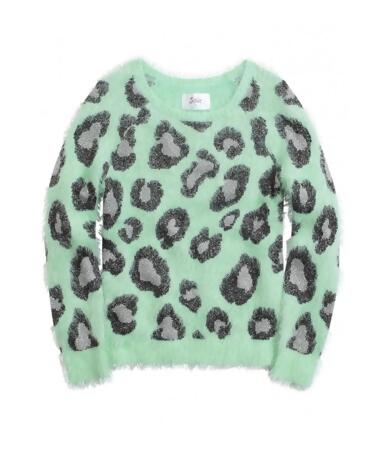 Justice Girls Fuzzy Print Knit Sweater - 20