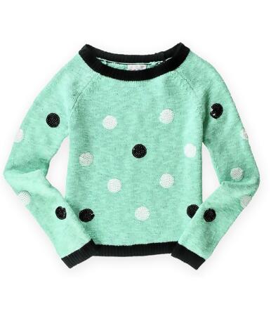 Justice Girls Polka Dot Sequin Knit Sweater - 5