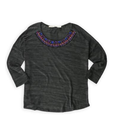 Gibson Womens Native Beaded Embellished T-Shirt - S